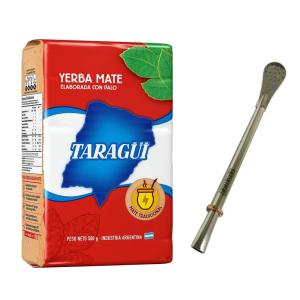マテ茶 タラグイレッドパック 500g＆ボンビージャセット YERBA MATE TARAGUI RED + BOMBILLA STAINLESS