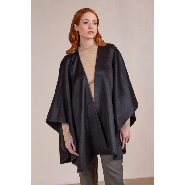 KUNA (クーナ) ケープ ポンチョ レディース 冬 ブランド スリベビーアルパカ ウール ペルー...