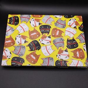 見開きの御朱印帳 B5サイズ 横 箔押しゴン太 猫の御朱印帳 カワイイ