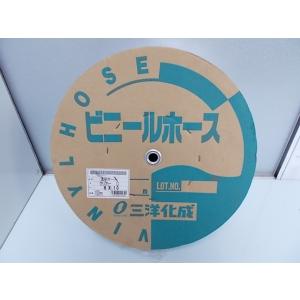 【中古・未使用】三洋化成透明ホース 8mm×10ｍｍ 100ｍドラム巻き　工場設備配管、家庭用給水用...