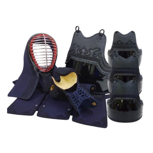 剣道 5ｍｍ刺 防具 面 胴 甲 垂 セット 中学生 高校生 一般 動きやすい 軽い 丈夫 兜 鬼雲...