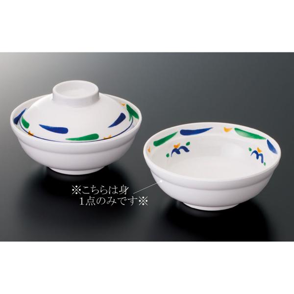 メラミン 煮物碗 (身) 彩(いろどり) 舞笹 G-767EB(130φ×H50mm 350cc)ス...