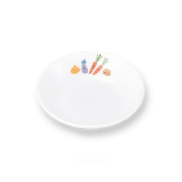 強化磁器 9cm深菜皿 スマイルベジ TKE-90SV(95φ×H24mm 80cc)スリーライン