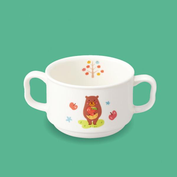 強化磁器 両手マグカップ どんぐりす YC-10DGS(82×122×H58mm 200cc)三信化...