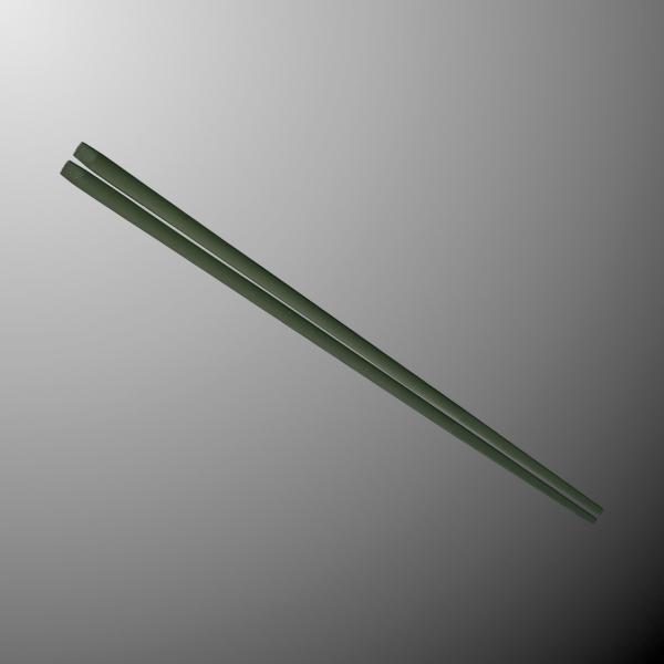 バイオマスPP 22.5cm四角箸 緑 H72GN(224×mm)エコ箸 国際化工（マルケイ）