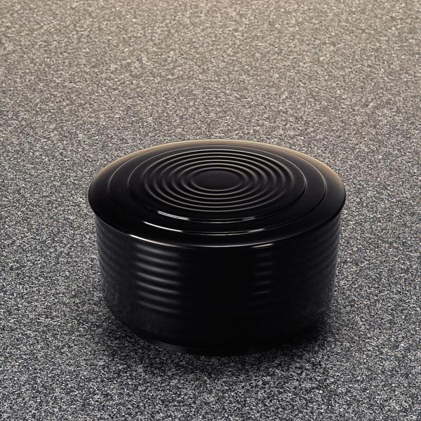 メラミン 二人飯櫃(身・蓋セット) 和風食器アイテム 黒 80F/80MC-B(170φ×H97mm...