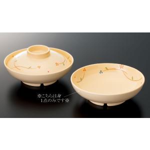 メラミン 彩(いろどり) 煮物碗 身 花絵巻 (φ162×H47mm・490ml) [G-317EB] スリーライン 業務用 食器 プラスチック｜kyoeinet