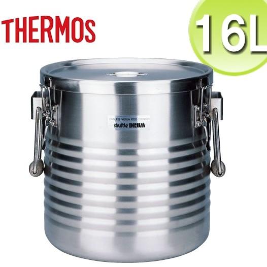 THERMOS/サーモス　高性能保温食缶　シャトルドラム　16L　JIK-W16(手付/オールステン...