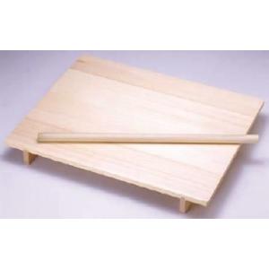 麺台・のし板 そば・うどん・パン生地などに 木製　のし板　めん棒付（桐付）　中　800×700×H8...