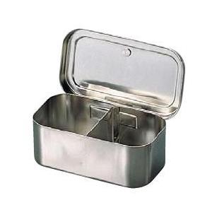 鉄板焼・お好み焼き用品 18-8ステンレス製　プレスお好み焼　ヤクミ入　（2ッ仕切）　小（150×8...