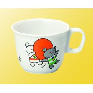 ※2個セット※メラミン子供用食器 こぐまちゃん 柄付カップ (82(持ち手込み105)×62mm・1...