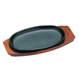 鉄板・ステーキ皿 サイズ：小 24cm×14.5cm (IH対応) トキワステーキ皿301小判 小 (9-1863-0102)｜kyoeinet