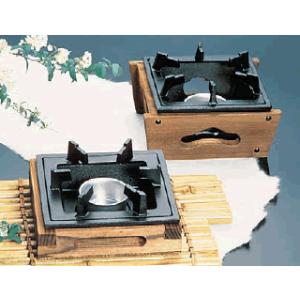 料理演出用品・和食卓上鍋 卓上コンロ☆ アルミ 民芸風コンロ 杉焼（小