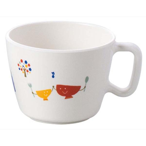 こども用 メラミン製 コップ小 パーティー(φ80(取っ手含む101)×H60mm・200ml) 信...