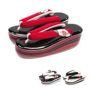 (椿柄草履34)女性用 レディース ぽっくり こっぽり ヒール草履