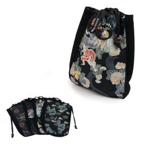 (信玄袋 和柄) 浴衣 巾着 信玄袋 バッグ メンズ 4colors