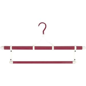 (着物ハンガー 赤)日本製 着物 ハンガー 折り畳み 伸縮式