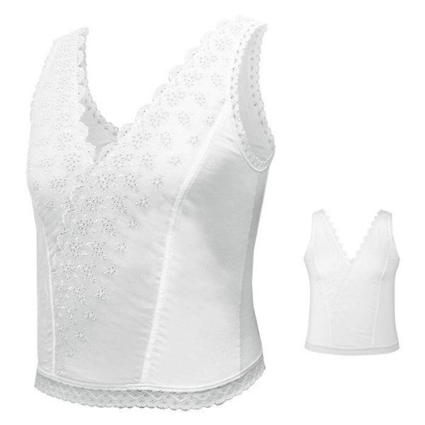 (タムラのコットンレース和装ブラジャー)日本製 和装ブラ 補正下着 肌着 白 S/M/L/LL/3L...