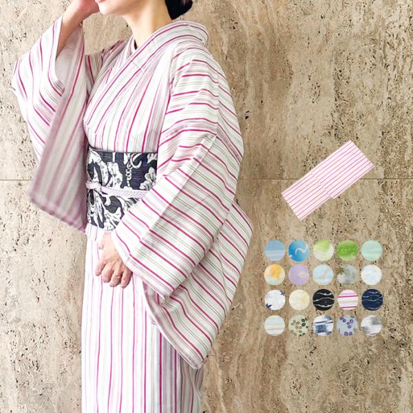 (小紋単衣 絽 277)仕立て上がり洗える小紋着物 女性 レディース 夏用 盛夏 単衣 黒 灰 グレ...