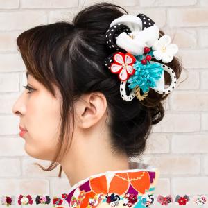 (髪飾り 20W A) 髪飾り 成人式 リボン 花 12colors つまみ細工 セット 振袖 和装 着物 赤 白 卒業式 袴 かんざし