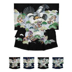 KYOETSU（京越） (産着 男の子 正絹絽) お宮参り 着物 男の子 産着 初