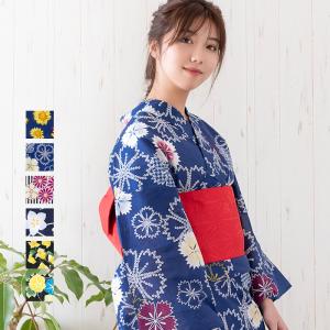 (浴衣3点セット 染料/作り帯 B) 浴衣 セット 古典柄