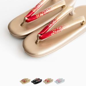 (振袖草履 2段) 草履 成人式 4colors 二段草履 二枚芯草履