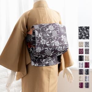 (日本製 八寸名古屋帯) 洗える 八寸 名古屋帯 小紋 紬