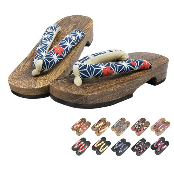 (女下駄 茶 黒)女性桐下駄 茶台 黒台 下駄 茶 黒 女性 痛くない レディース 大きいサイズ S...