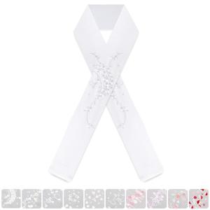 (夏用刺繍半衿 絽）半襟 夏 半衿 刺繍 花柄 絽生地 11-20