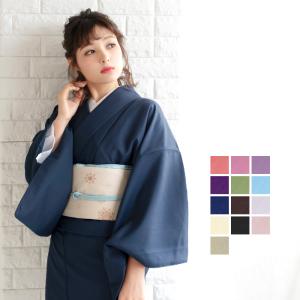 (女袷) 洗える着物 袷 14colors sサイズ 色無地 着物 女性 レディース 喪服 大きいサイズ トールサイズ コスプレ S/M/L/TL/BL(rg)｜京越卸屋