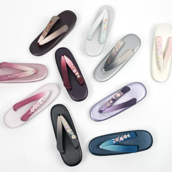 (草履 刺繍 R芯 35)草履 女性 刺繍鼻緒 おしゃれ着 カジュアル レディース 35 (rg)