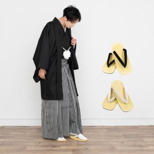 (男物雪駄)ハイミロン鼻緒のメンズ雪駄 白鼻緒 黒鼻緒