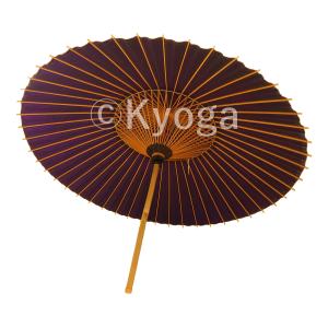 和傘　大番傘　ビニルコーティング加工　紫　雨天使用可能　／雨傘／蛇の目傘｜kyoga-wagasa