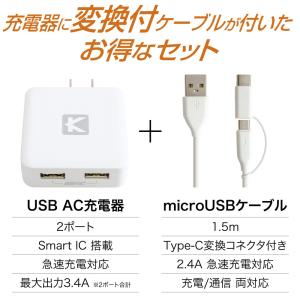 android USB充電器 2ポート 3.4...の詳細画像1