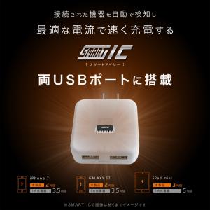 充電器 android USB充電器 2ポート...の詳細画像2