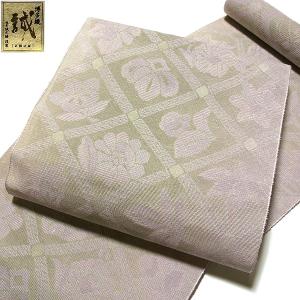 平和屋着物●ひなや工房　くむ・あむ・おる　伊豆蔵明彦　太鼓柄袋帯　総刺繍　花鳥文　金糸　正絹　逸品　CABE8514hy 平和屋着物○ひなや工房 くむ・あむ・おる 伊豆蔵明彦 組織 太鼓柄袋帯