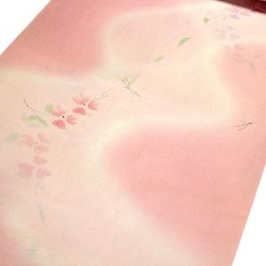 長襦袢 正絹 新品 訳あり 反物 花柄 ぼかし...の詳細画像1