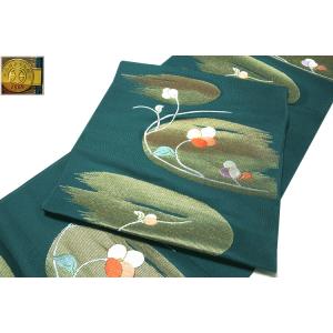 平和屋着物＊夏物　西陣　八寸名古屋帯　枝花文　正絹　逸品　DABA0515cm 平和屋オンライン｜リユースでサステナブル｜夏物帯コレクション一覧
