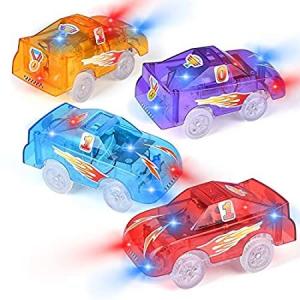 Tracks Cars Replacement Only, Funkprofi Light Up Toy Cars for Magic Tracks, 並行輸入品