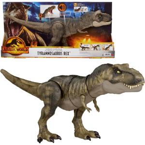 マテル ジュラシックワールド JURASSIC WORLD 新たなる支配者 スーパーかみつき! ほえるT-レックス 全長 約53cm 4才 HDY55 ブラウン 大｜kyokos