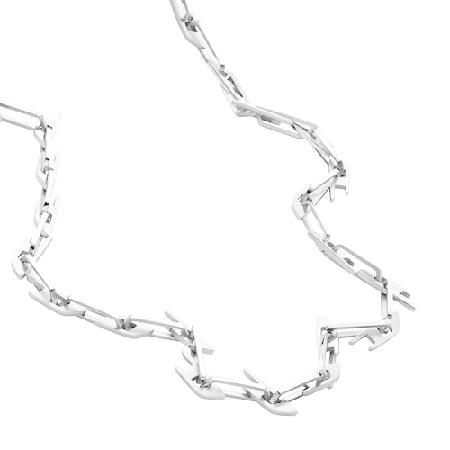 Diesel メンズ インターロッキングDロゴステンレススチールチェーンネックレスモデル:DX153...