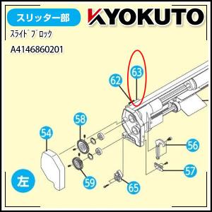 極東産機 NEWスリッターSCII/III用 スライドブロック 1個｜kyokuto-specialty