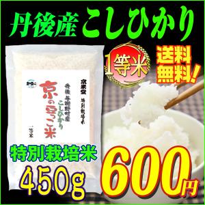 お米 コシヒカリ 一等米 京都米 丹後産 京の豆っこ米 白米 450ｇ 特別栽培米 全国送料無料 メール便 大嘗祭 令和5年産 お試し 小分け 安い