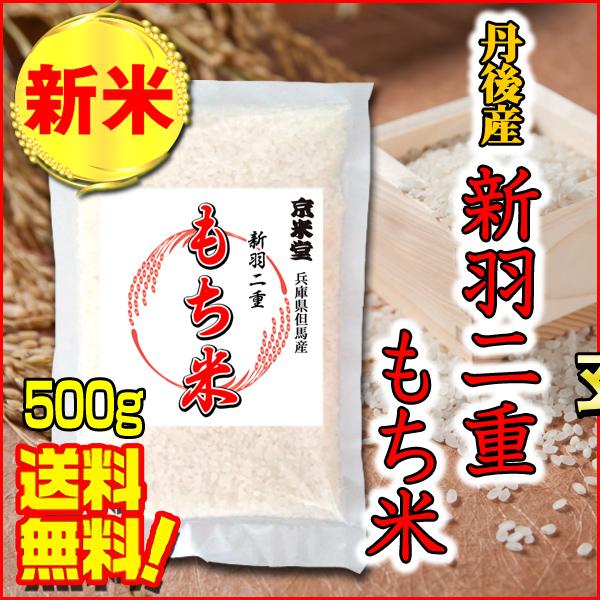 もち米 450g 白米 京都産 新羽二重 全国送料無料 メール便 令和5年産