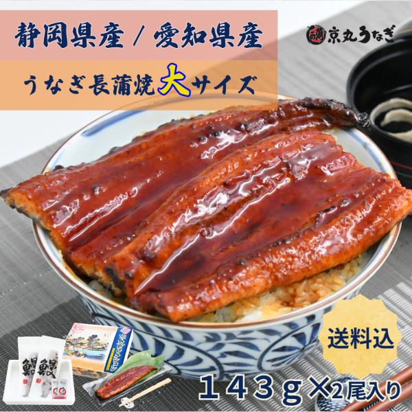 うなぎ長蒲焼　大　約143g×2尾入　ギフト　贈り物　プレゼント 敬老の日 御歳暮 化粧箱　京丸うな...