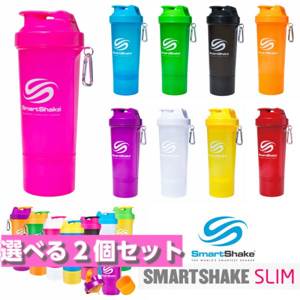 スマートシェイク スリム シェイカー プロテイン ボトル SmartShake Slim 500ml...