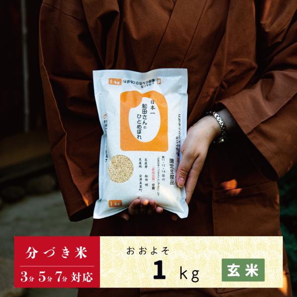 玄米　分づき米　1kg　会津産　ひとめぼれ　日本一船田さんのひとめぼれ　金賞受賞したお米