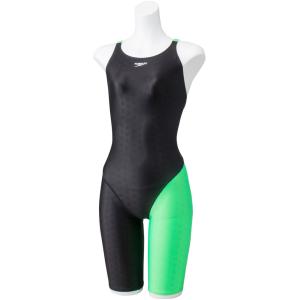 Speedo（スピード） アシンメトリーニースキン　水着　水泳　水球　レディース SFW11935 Fグリーン