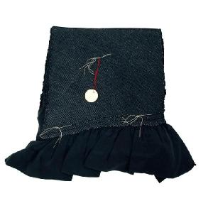 兵児帯 変り織 極細 総絞り 男物 メンズ 正絹 新品 茶色系 ONLY heko